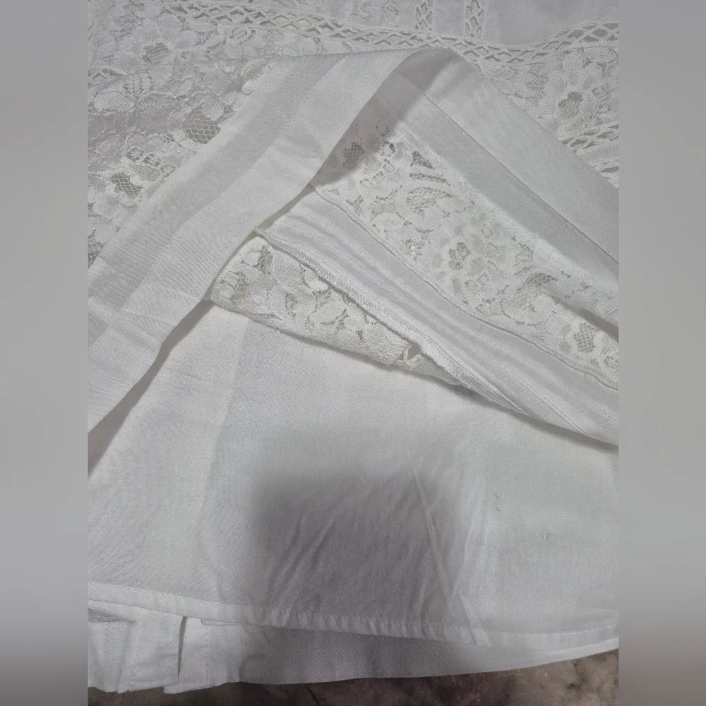 Abercrombie & Fitch White Lace Y2K girly fairy core eyelet lace Dress XS NWT - Picture 8 of 11